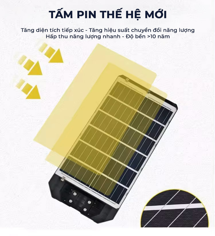 Đèn Đường Liền Thể 1000W Năng Lượng Mặt Trời Tấm Pin Mono JD 31000