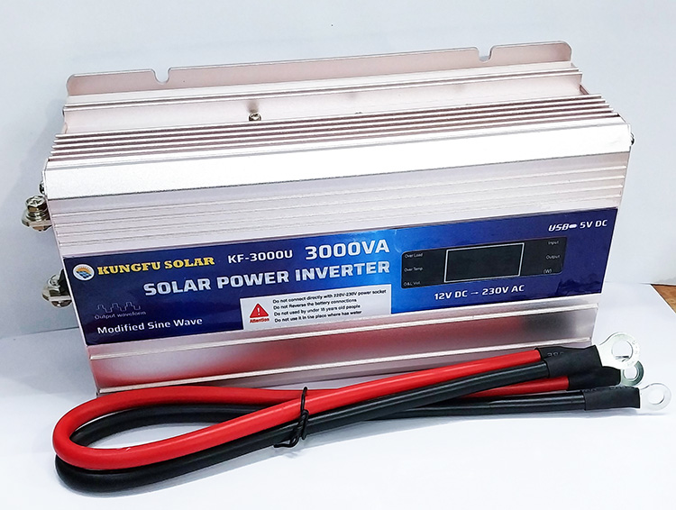 Bộ kích điện 3000W 12V Sang 220V - Inverter KUNGFU SOLAR KF-3000U