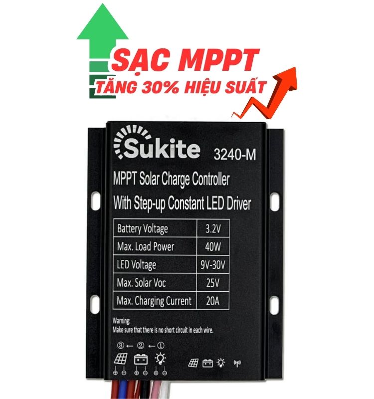 Đèn Đường SPS 1000W Năng Lượng Mặt Trời Cao Cấp Sạc Nhanh MPPT Bảo Hành 3 Năm