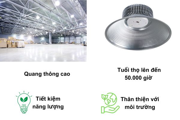 Một số ưu điểm của đèn LED Highbay