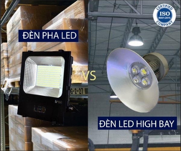 Phân biệt được giữa đèn LED pha và LED High Bay giúp người mua đưa quyết định phù hợp với nhu cầu nhất