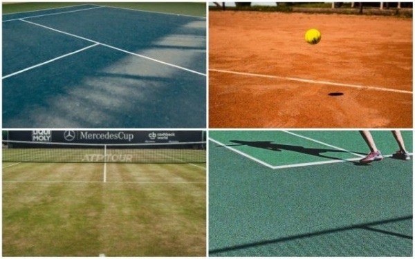 Nhiều góc chụp và màu sắc khác nhau của sân Tennis