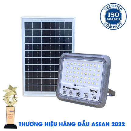 Đèn Pha chống chói Năng Lượng Mặt Trời 100W