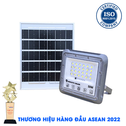 Đèn Pha chống chói Năng Lượng Mặt Trời 50W